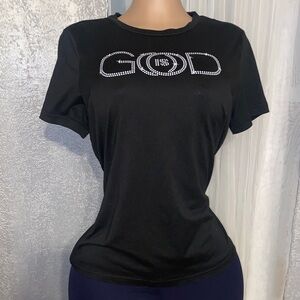 Black Graphic Women's Top